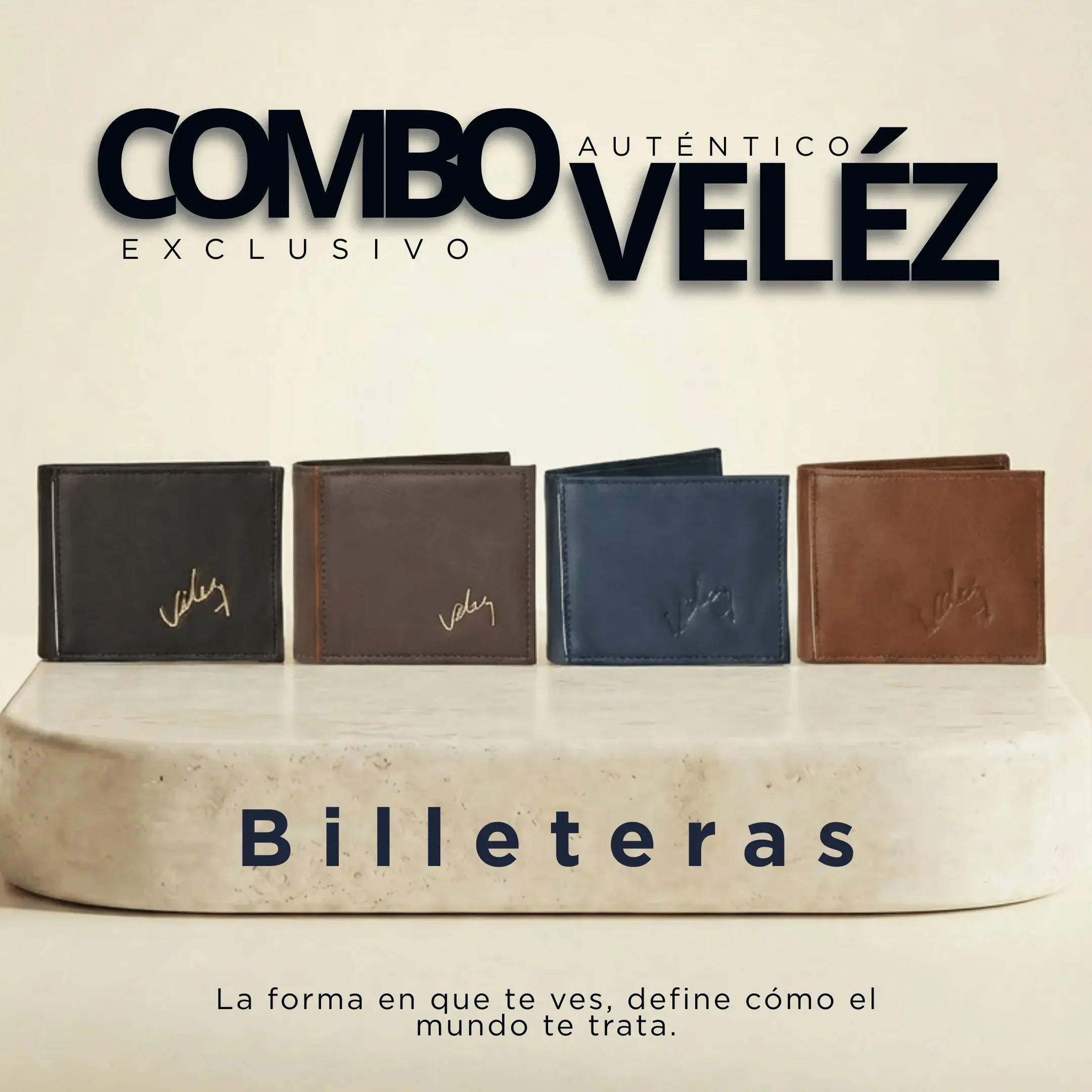 Combo Vélez Para Hombre: Exclusivo y Autentico: Carriel+ billetera + Correa + Gorra