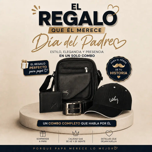 Combo Vélez Para Hombre: Exclusivo y Autentico: Carriel+ billetera + Correa + Gorra