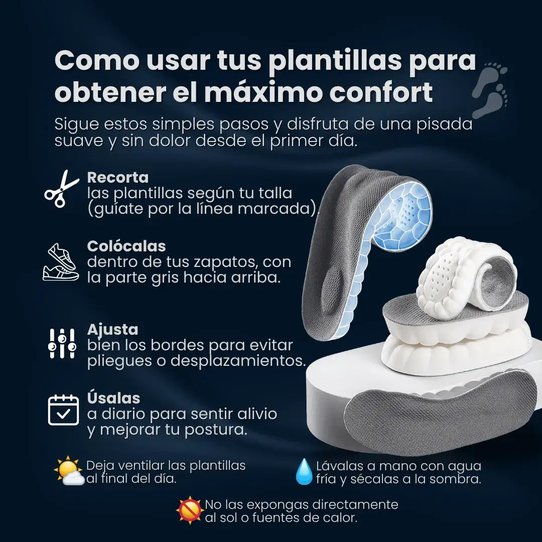 Plantillas 4D Ortopédicas Antifatiga