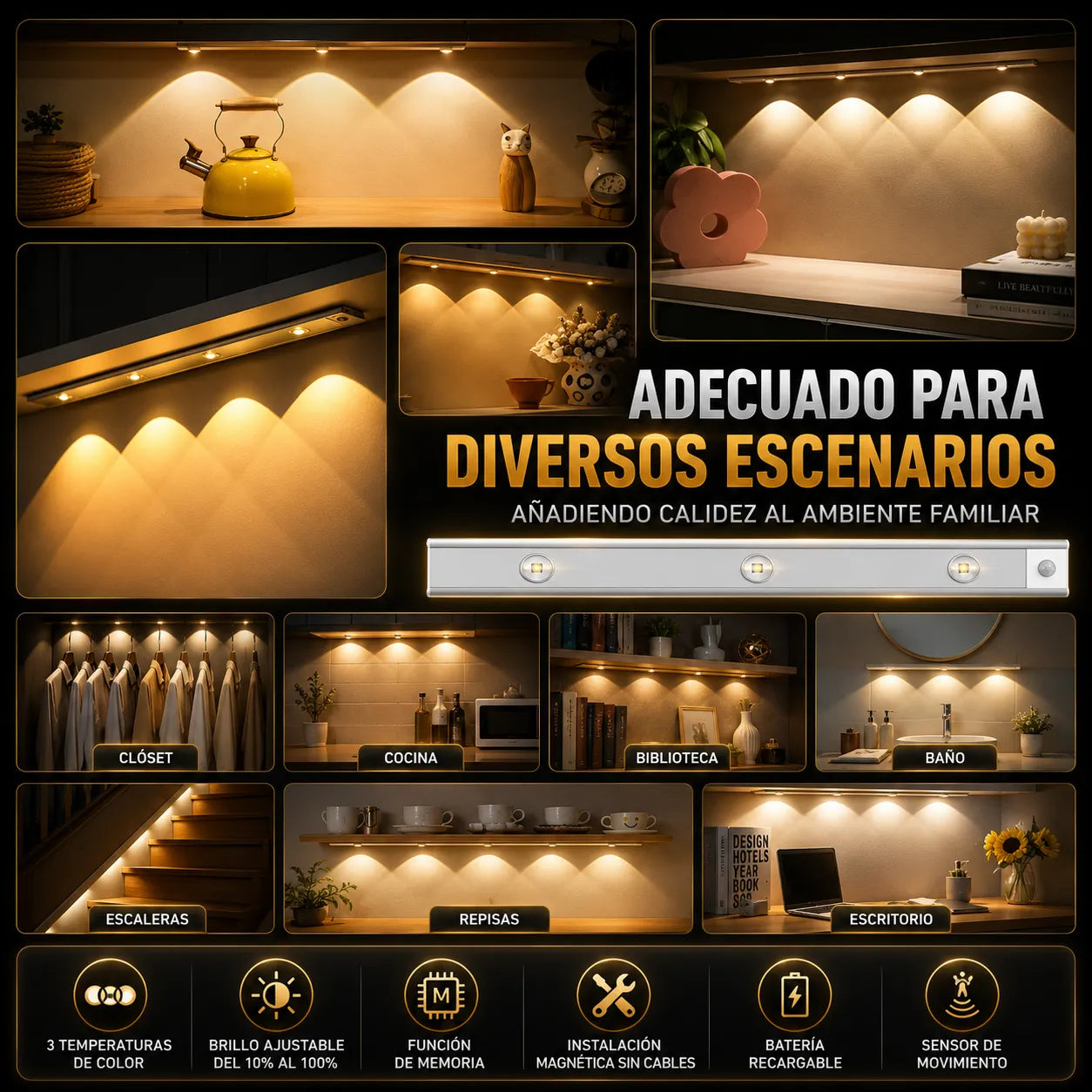 Lampara Led 40 Cm Recargable