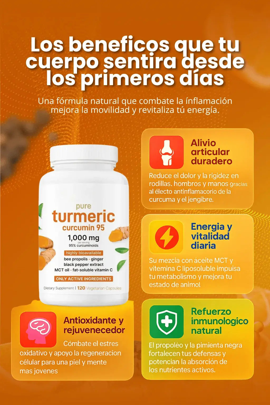El secreto natural para articulaciones fuertes y sin inflamación TUMERIC CURCUMA